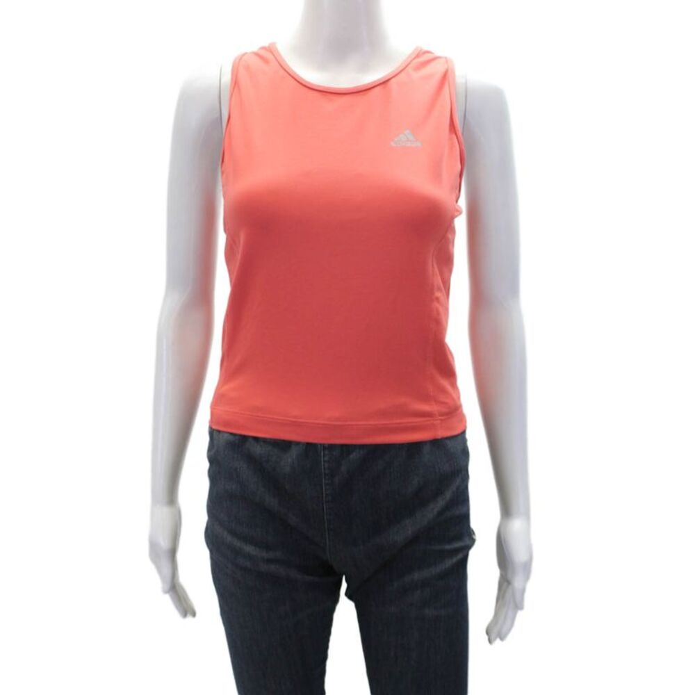 Adidas Womens Built In Bra Activewear Tank Top Coral Size L
